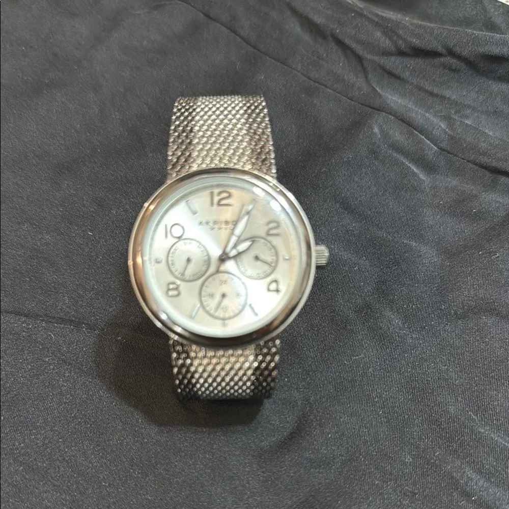 Silver Mesh Strap Watch